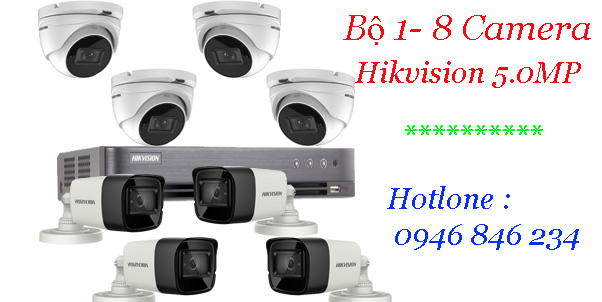 Bảng giá trọn bộ camera hikvision 5MP